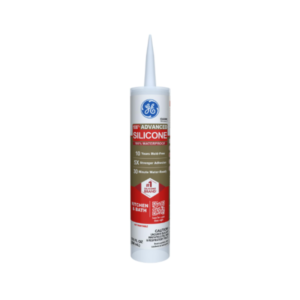 Home ge advanced silicone caulk for kitchen & bathroom, clear, 10 fl oz cartridge